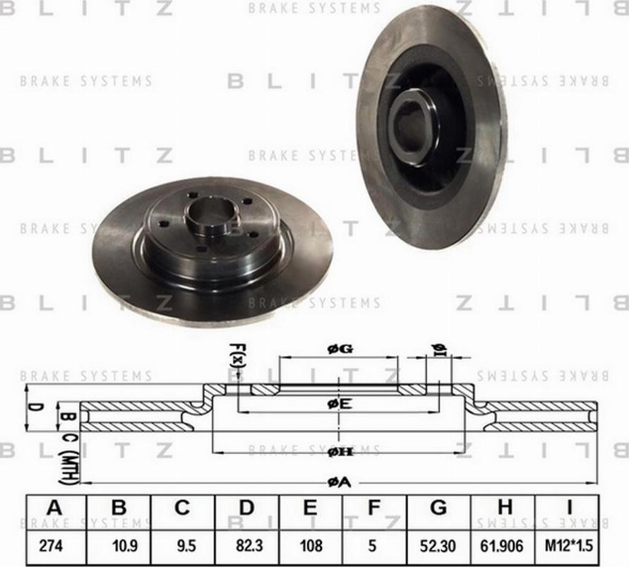 Blitz BS0144 - Тормозной диск unicars.by