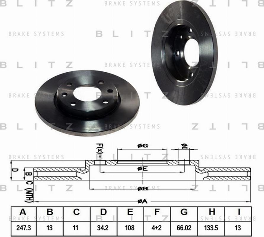 Blitz BS0161 - Тормозной диск unicars.by