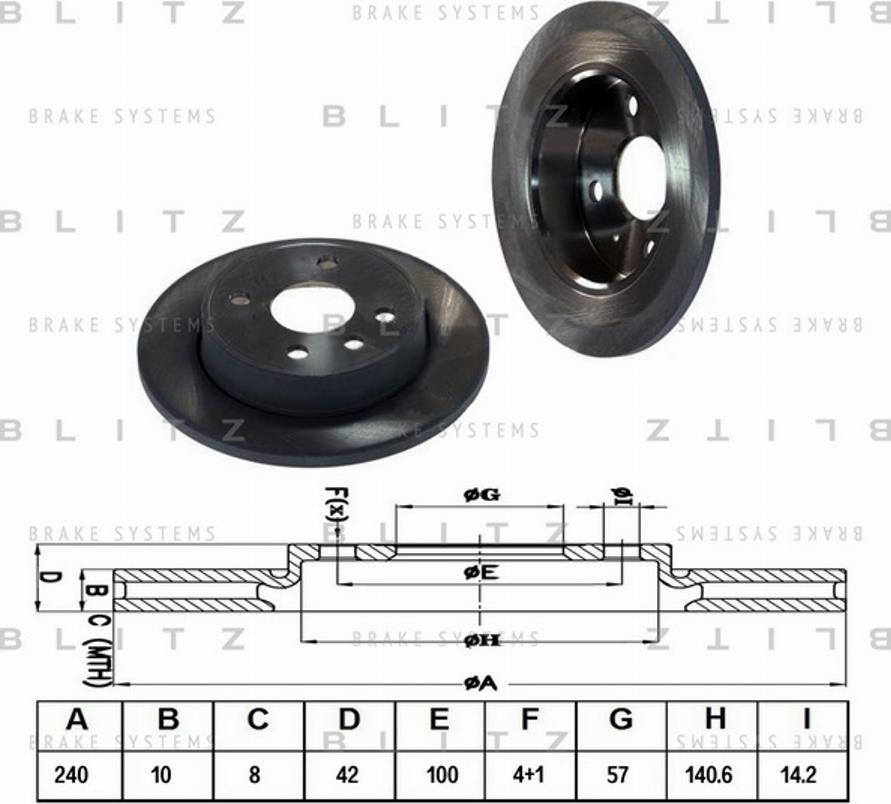 Blitz BS0372 - Тормозной диск unicars.by