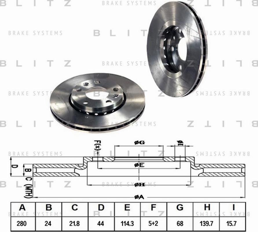 Blitz BS0296 - Тормозной диск unicars.by