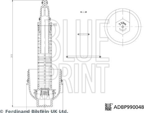 Blue Print ADBP990048 - Крышка, корпус масляного фильтра unicars.by