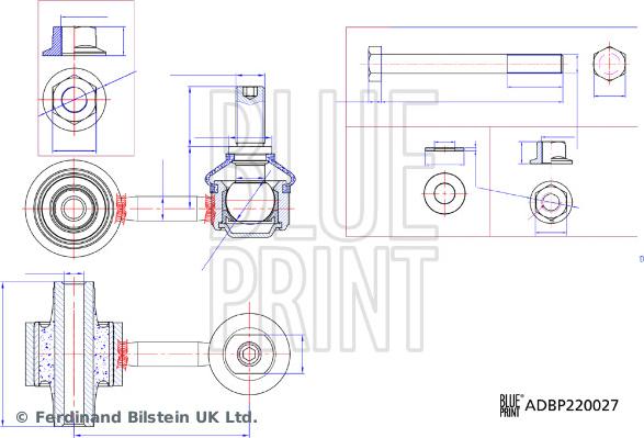 Blue Print ADBP850025 - Тяга / стойка, стабилизатор unicars.by