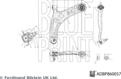 Blue Print ADBP860057 - Рычаг подвески колеса unicars.by