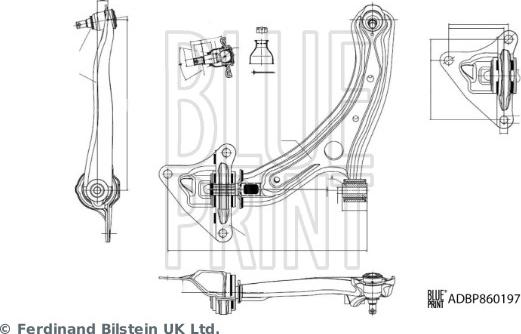 Blue Print ADBP860197 - Рычаг подвески колеса unicars.by