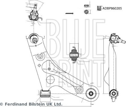 Blue Print ADBP860205 - Рычаг подвески колеса unicars.by