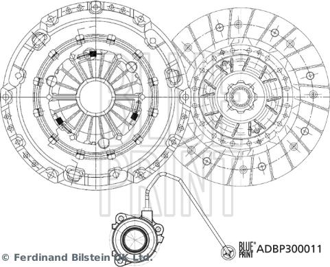 Blue Print ADBP300011 - Комплект сцепления unicars.by