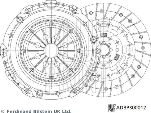 Blue Print ADBP300012 - Комплект сцепления unicars.by