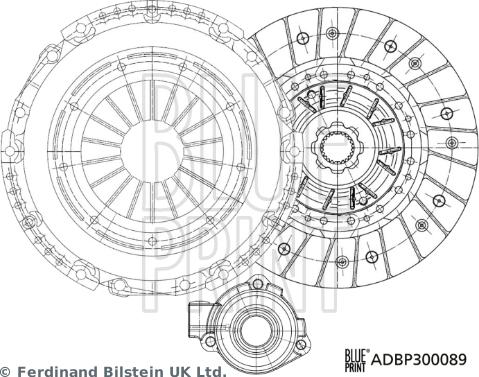 Blue Print ADBP300089 - Комплект сцепления unicars.by