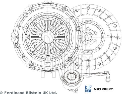 Blue Print ADBP300032 - Комплект сцепления unicars.by