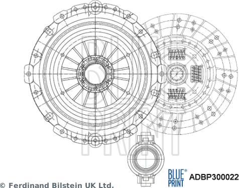 Blue Print ADBP300022 - Комплект сцепления unicars.by