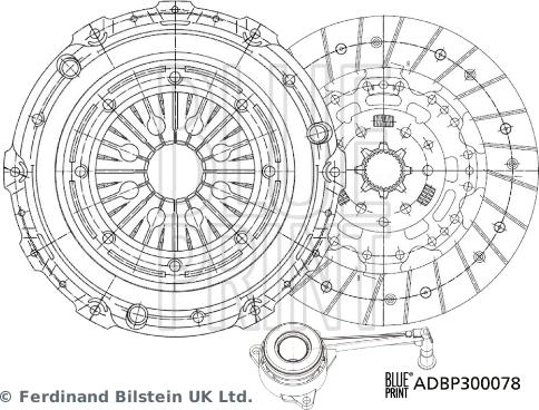 Blue Print ADBP300078 - Комплект сцепления unicars.by