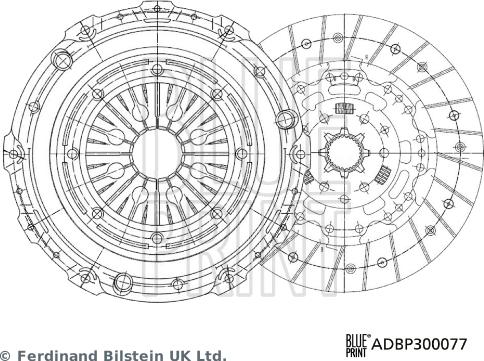 Blue Print ADBP300077 - Комплект сцепления unicars.by