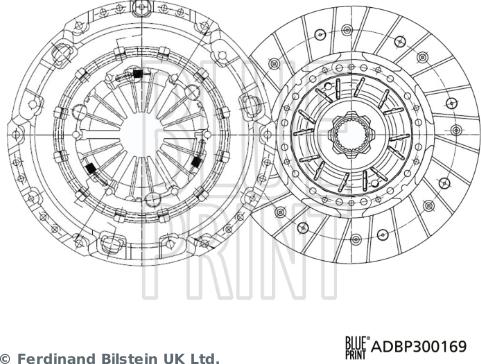 Blue Print ADBP300169 - Комплект сцепления unicars.by