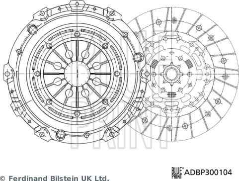 Blue Print ADBP300104 - Комплект сцепления unicars.by