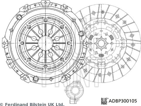 Blue Print ADBP300105 - Комплект сцепления unicars.by