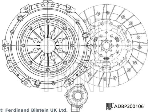 Blue Print ADBP300106 - Комплект сцепления unicars.by