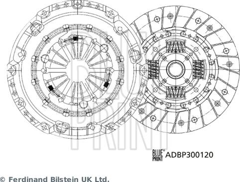 Blue Print ADBP300120 - Комплект сцепления unicars.by