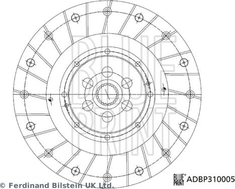 Blue Print ADBP310005 - Диск сцепления, фрикцион unicars.by