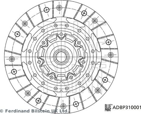 Blue Print ADBP310001 - Диск сцепления, фрикцион unicars.by