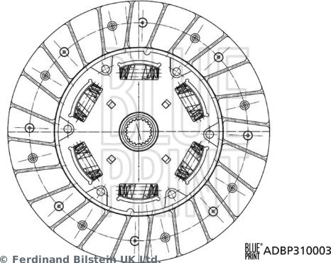 Blue Print ADBP310003 - Диск сцепления, фрикцион unicars.by