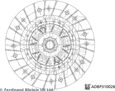 Blue Print ADBP310026 - Диск сцепления, фрикцион unicars.by