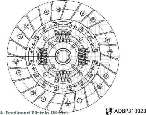 Blue Print ADBP310023 - Диск сцепления, фрикцион unicars.by