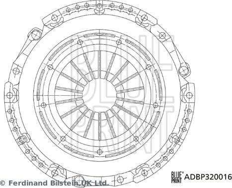 Blue Print ADBP320016 - Нажимной диск сцепления unicars.by