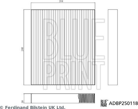 Blue Print ADBP250118 - Фильтр воздуха в салоне unicars.by