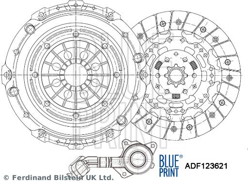 Blue Print ADF123621 - Комплект сцепления unicars.by