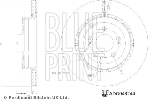 Blue Print ADG043244 - Тормозной диск unicars.by