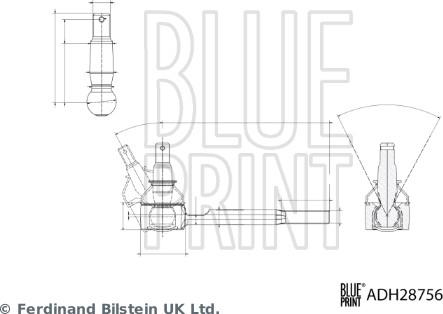 Blue Print ADH28756 - Наконечник рулевой тяги, шарнир unicars.by