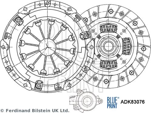 Blue Print ADK83076 - Комплект сцепления unicars.by