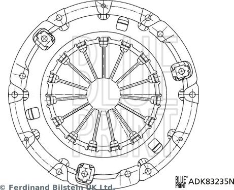 Blue Print ADK83235N - Нажимной диск сцепления unicars.by