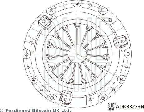 Blue Print ADK83233N - Нажимной диск сцепления unicars.by