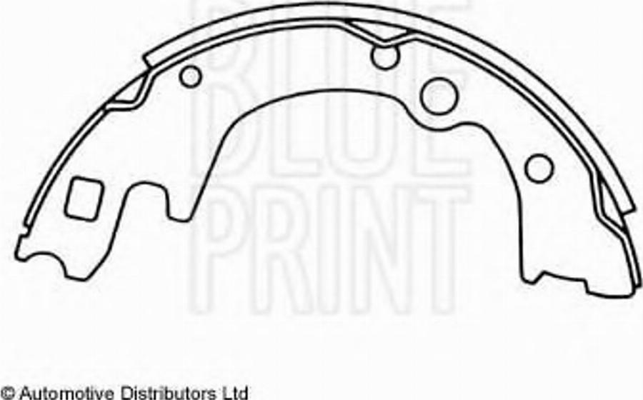 Blue Print ADM54121 - Комплект тормозных колодок, барабанные unicars.by