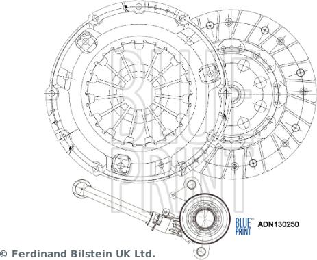 Blue Print ADN130250 - Комплект сцепления unicars.by