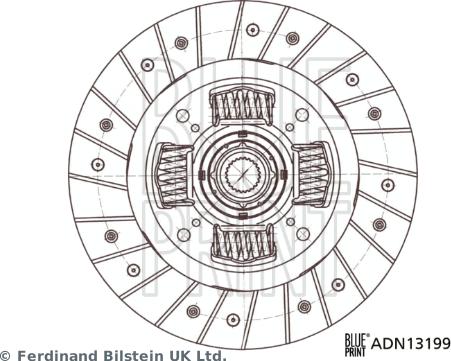 Blue Print ADN13199 - Диск сцепления, фрикцион unicars.by