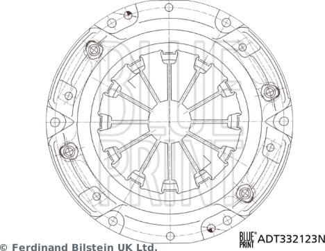 Blue Print ADT332123N - Нажимной диск сцепления unicars.by