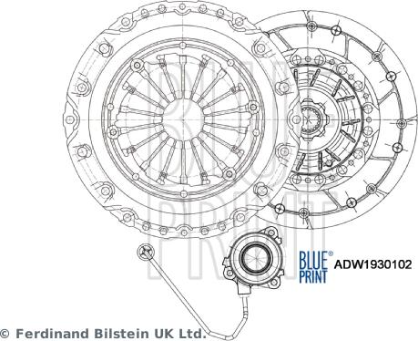 Blue Print ADW1930102 - Комплект сцепления unicars.by