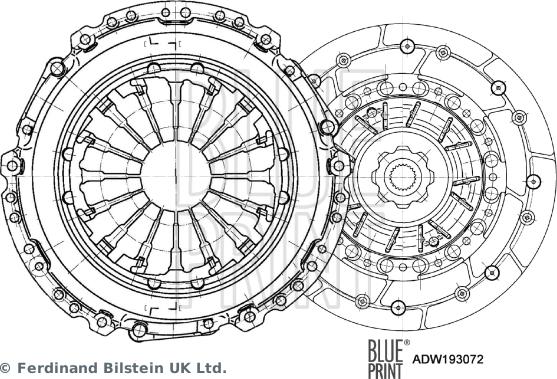 Blue Print ADW193072 - Комплект сцепления unicars.by