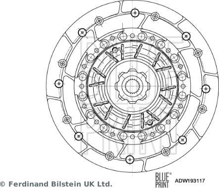 Blue Print ADW193117 - Диск сцепления, фрикцион unicars.by