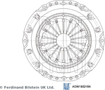 Blue Print ADW193215N - Нажимной диск сцепления unicars.by