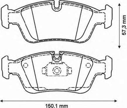 BMW 34111160357 - Тормозные колодки, дисковые, комплект unicars.by