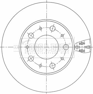 Borg & Beck BBD6125S - Тормозной диск unicars.by