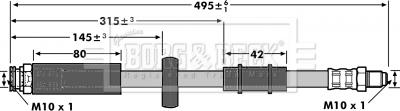 Borg & Beck BBH6909 - Тормозной шланг unicars.by