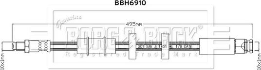 Borg & Beck BBH6910 - Тормозной шланг unicars.by