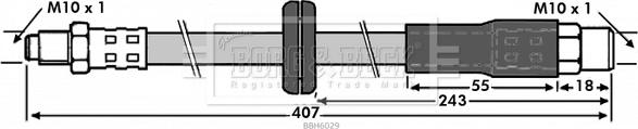 Borg & Beck BBH6029 - Тормозной шланг unicars.by