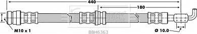 Borg & Beck BBH6363 - Тормозной шланг unicars.by