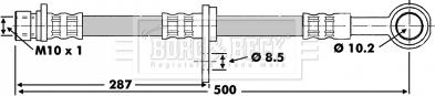 Borg & Beck BBH6202 - Тормозной шланг unicars.by