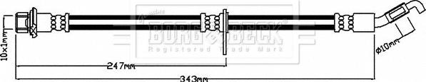 Borg & Beck BBH8218 - Тормозной шланг unicars.by